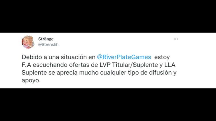 Strange a la izquierda River Plate Gaming