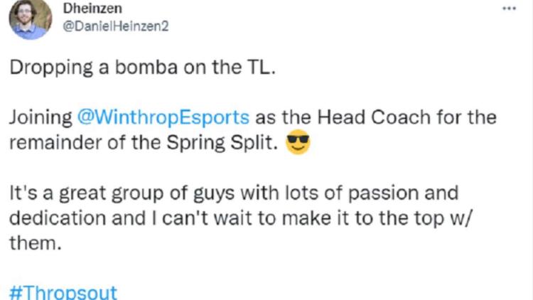 Winthrop University consiguió un entrenador para League of Legends