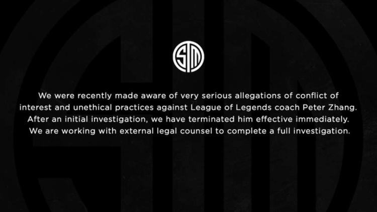 Peter Zhang abandonó la organización TSM