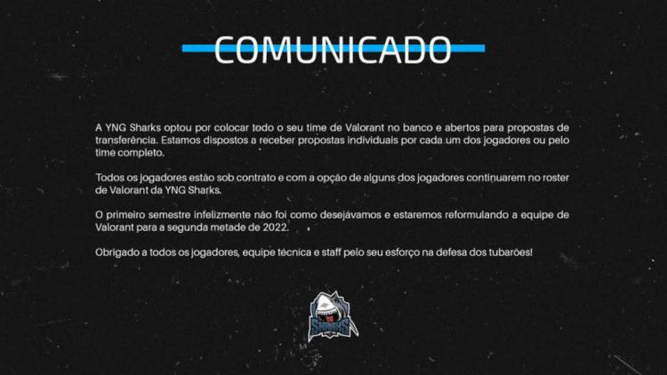 Sharks Esports se separó de VALORANT