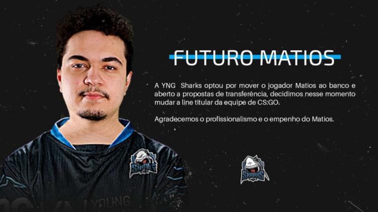 matios abandonó la alineación titular Sharks Esports