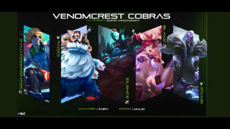 Venomcrest Esports alineación anunciada para NLC 3 rd Division Summer