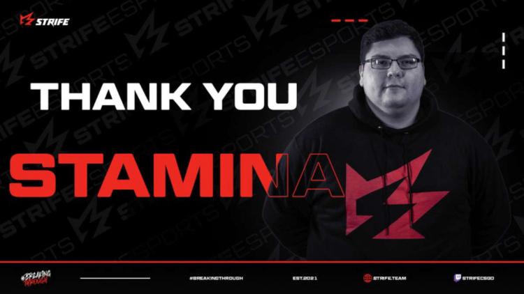 stamina abandonó la alineación titular Strife Esports