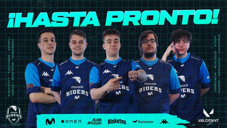 Movistar Riders disuelve la composición en VALORANT