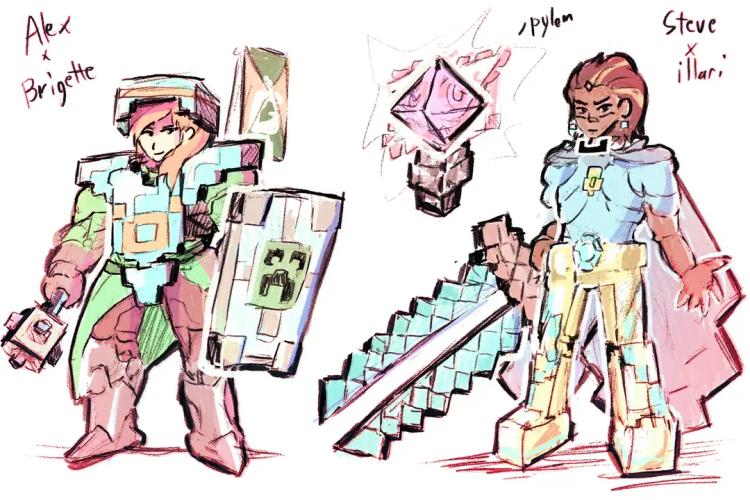 Un fan de Overwatch 2 diseña impresionantes skins para Minecraft