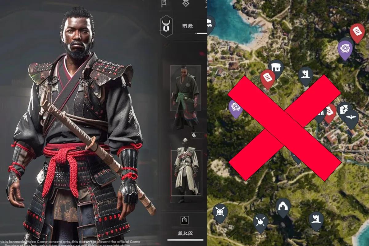 Assassin's Creed Shadows carecerá de iconos de mapa en el sentido tradicional para seria