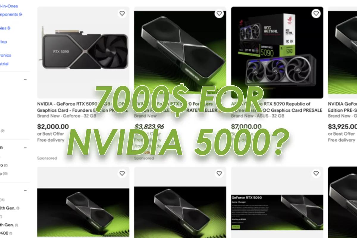 GeForce RTX 5090 en eBay por hasta 7000 dólares antes del lanzamiento