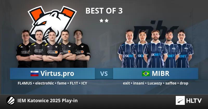 Virtus.pro se asegura un puesto en la fase de grupos del IEM Katowice 2025 con una victoria contundente sobre MIBR