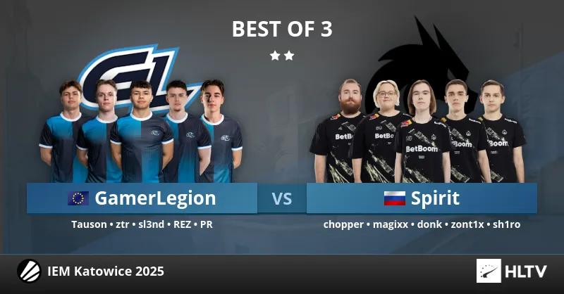 Team Spirit se asegura un puesto en la repesca al vencer a GamerLegion en la final del cuadro inferior del IEM Katowice 2025