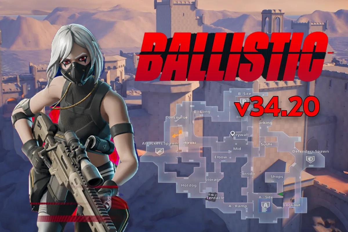 Nuevo mapa Fortnite Ballistic - Detalles del parche v34.20