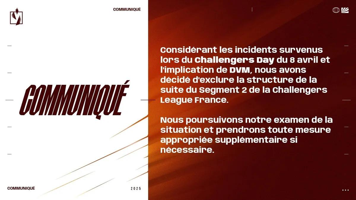El equipo francés DVM es descalificado del VALORANT Challengers 2025 France: Revolution Stage 2 tras una pelea provocada por un aficionado