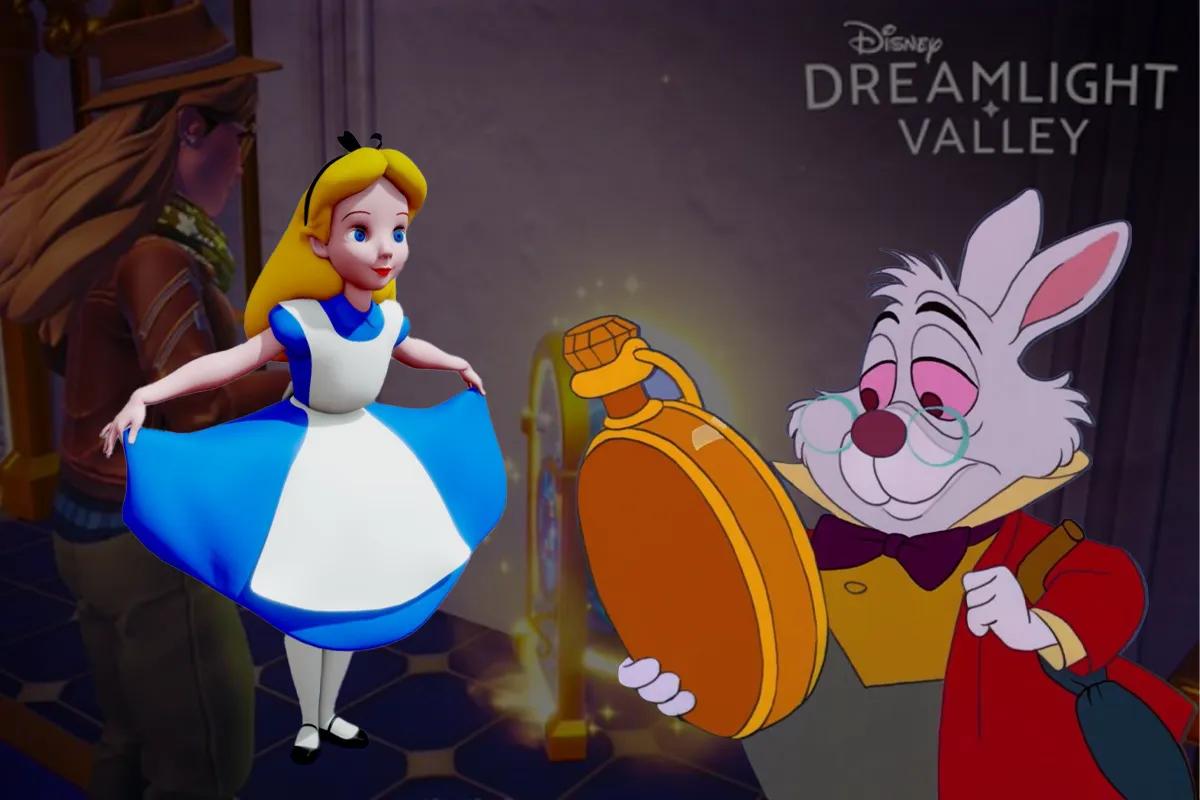 Alicia en el País de las Maravillas se actualiza para Disney Dreamlight Valley y es deliciosamente diminuta