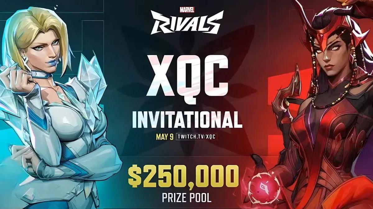 xQc anuncia un torneo Marvel Rivals de 250.000 dólares para el 9 de mayo