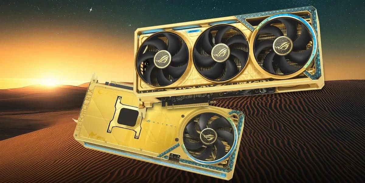 ASUS presenta la lujosa RTX 5090 bañada en oro para el mercado saudí