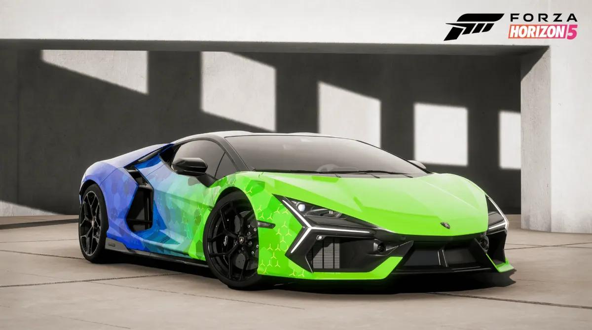 Lamborghini Revuelto recibe una decoración exclusiva para celebrar el lanzamiento de Forza Horizon 5 en PlayStation 5
