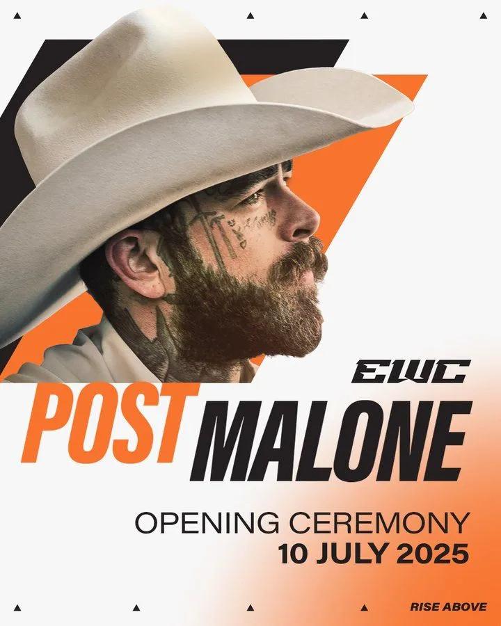 La Copa Mundial de Esports sigue atrayendo a estrellas: Post Malone actuará en la ceremonia inaugural