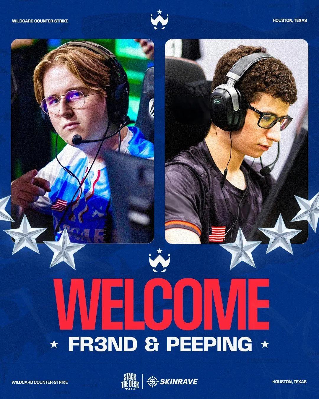 Wildcard anuncia los sustitutos de stanislaw y phzy: Peeping y fr3nd se unen a la lista principal de CS2