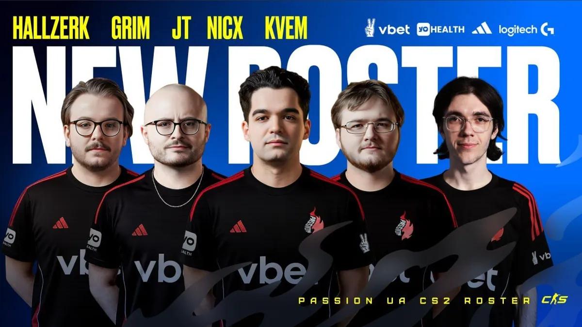Oficial: Passion UA desvela la nueva lista del CS2 con el cuarteto Complexity y Kvem