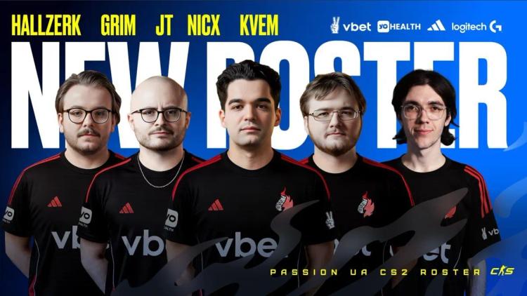 Oficial: Passion UA desvela la nueva lista del CS2 con el cuarteto Complexity y Kvem