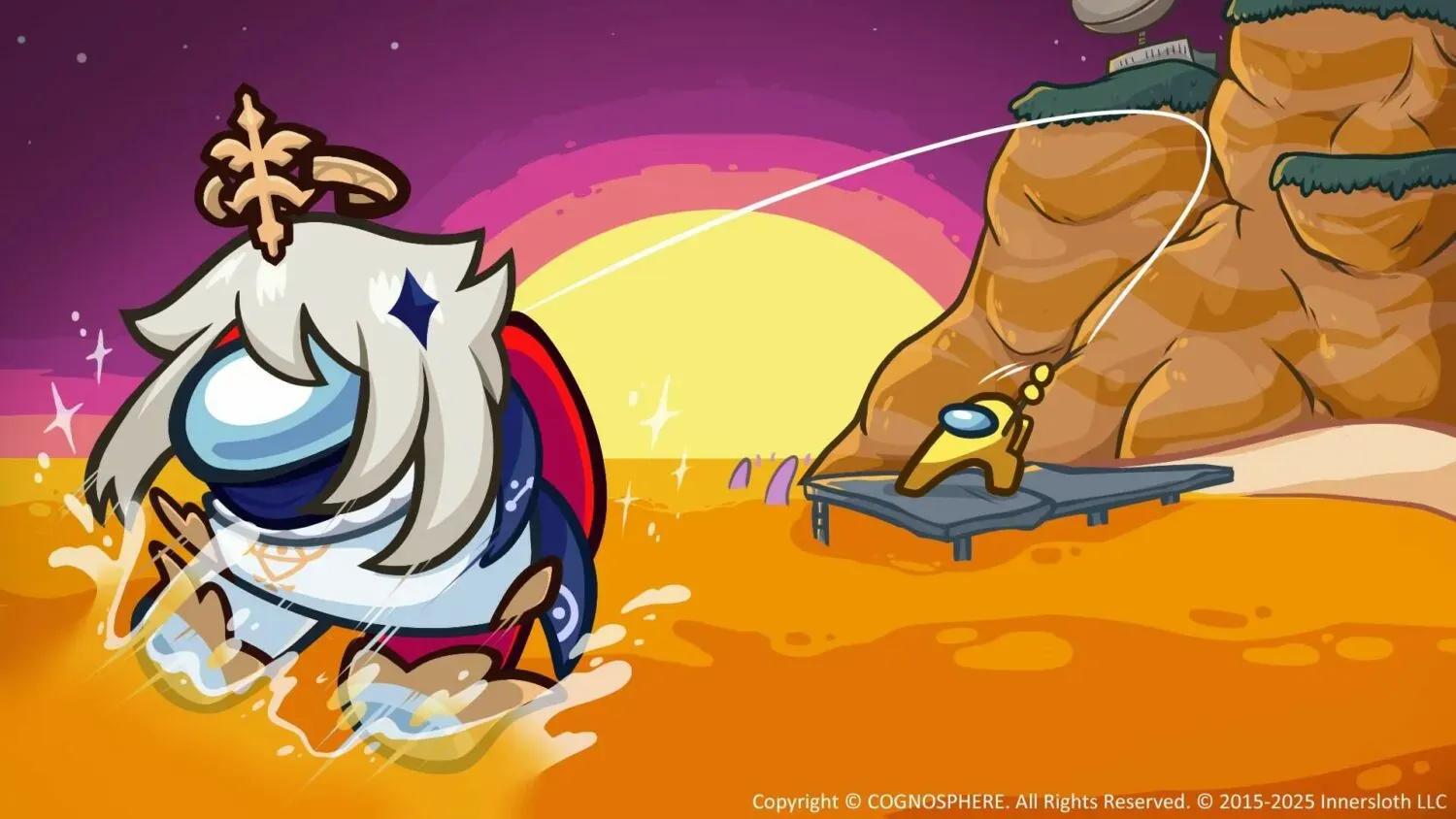 La colaboración Genshin Impact x Among Us ofrece cosméticos Paimon gratis este septiembre