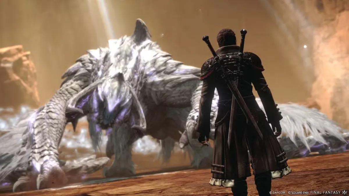 Final Fantasy 14 revela las recompensas del cruce Monster Hunter Wilds