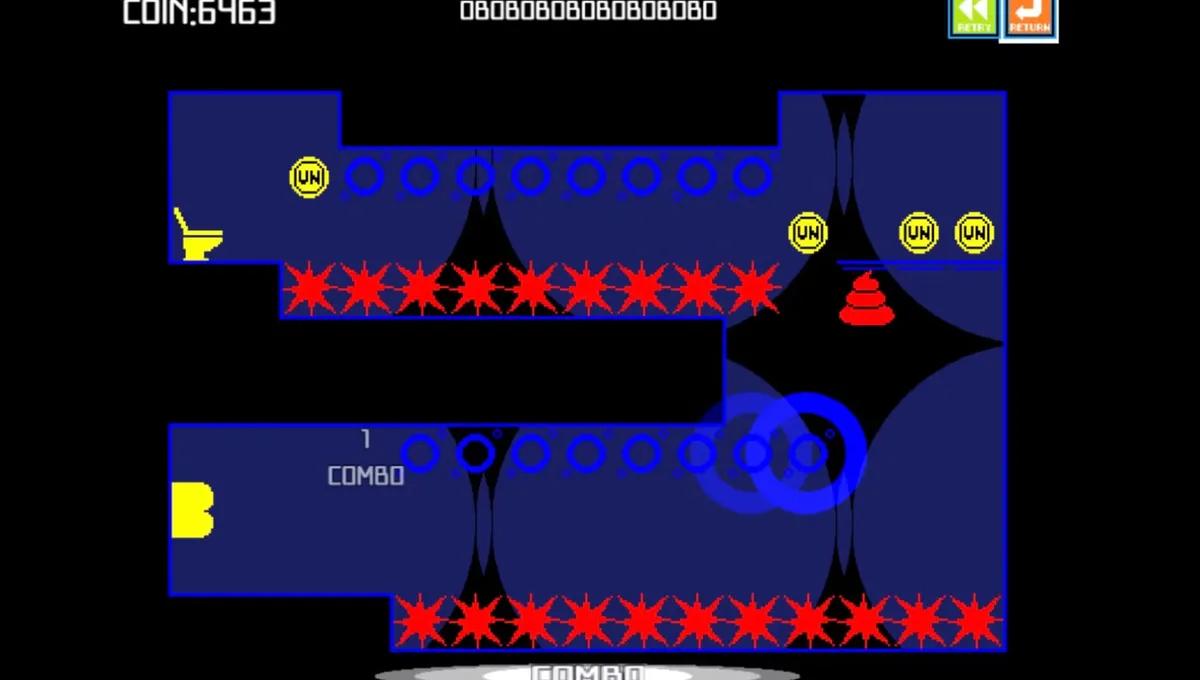 La demo de Unko Technica te permite jugar como una caca en 150 niveles de estilo retro