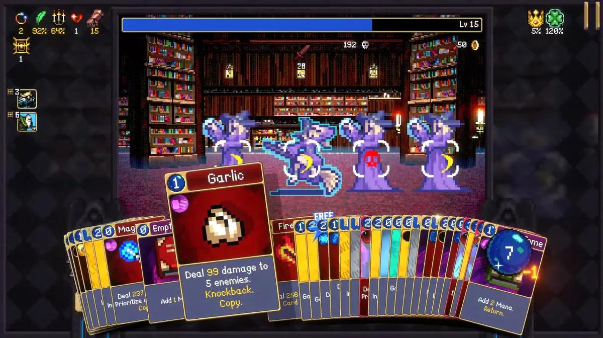 Los creadores de Vampire Survivors revelan un nuevo juego de rol de construcción de mazos