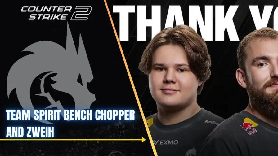 El equipo Spirit deja en el banquillo a zweih y chopper, y asciende a zont1x y magixx de vuelta a la lista principal.