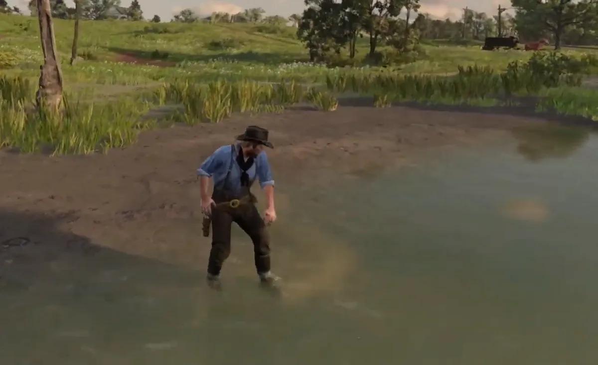 El mod de Red Dead Redemption 2 añade un lavado adecuado en ríos y lagos.