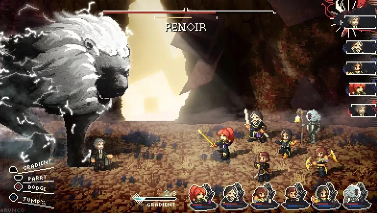 Clair Obscur: Expedición 33 en 2D reimaginada mediante pixel art HD-2D