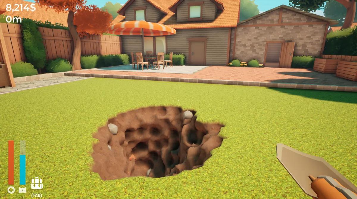 Un juego sobre cavar un hoyo encuentra el horror y la calma en el descenso de un patio trasero