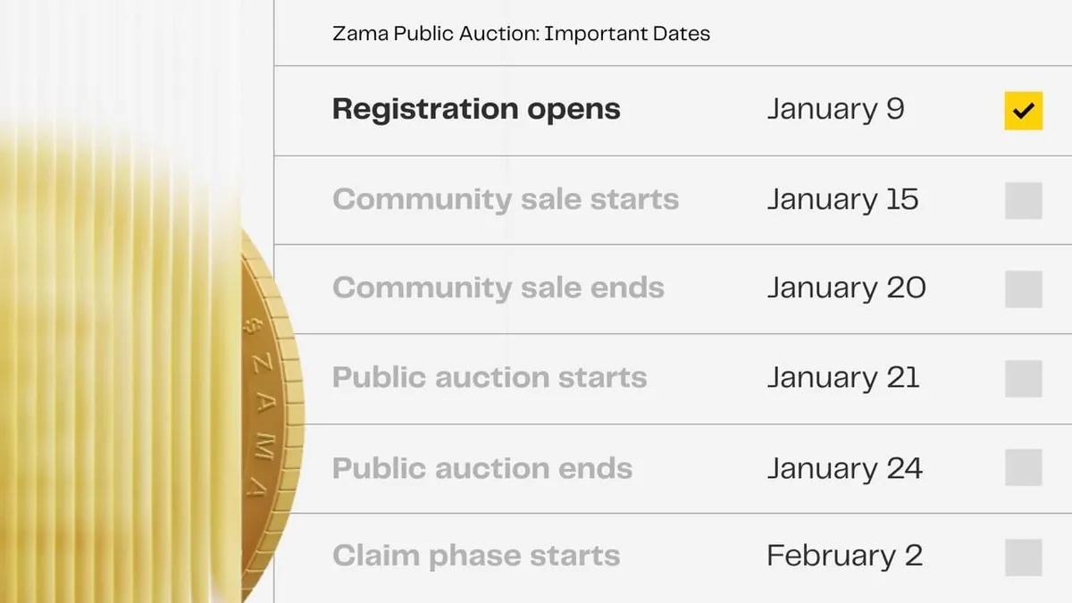 Zama Protocol inicia el registro para la venta de tokens