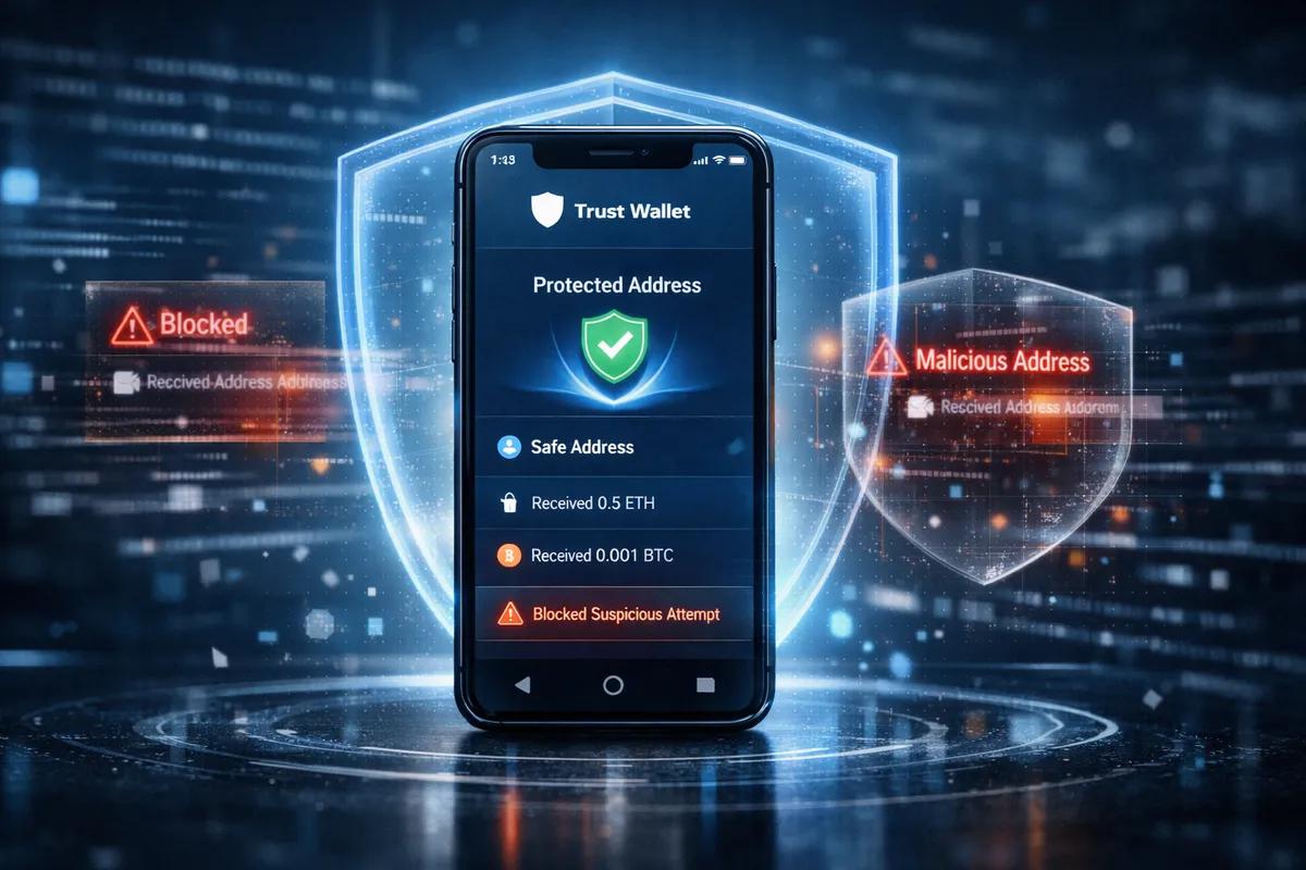 Nueva función de Trust Wallet: Protección contra ataques de envenenamiento de direcciones y dusting