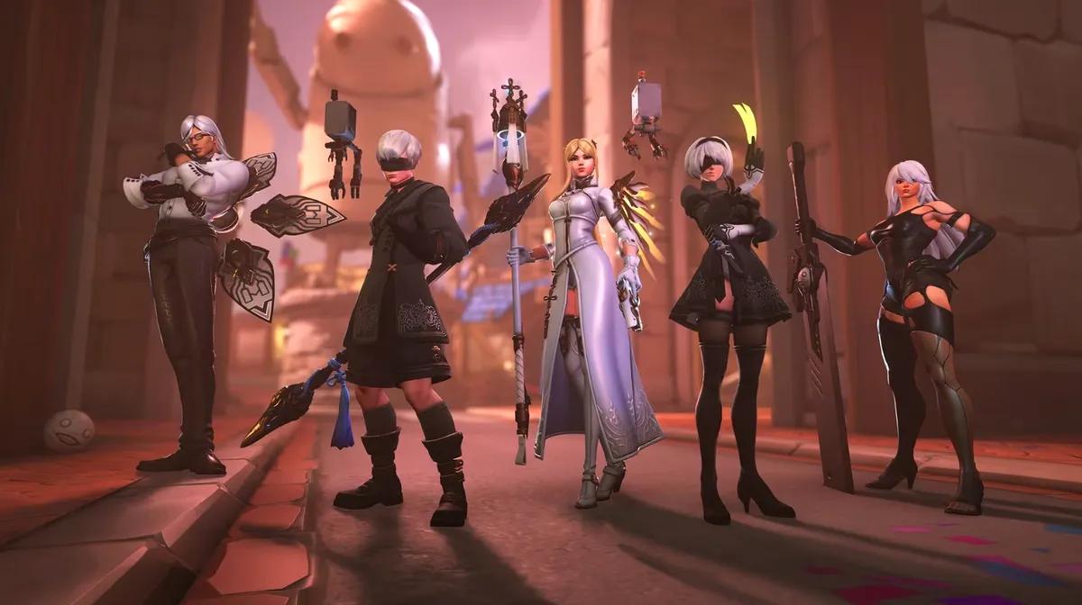 La colaboración entre Overwatch y NieR: Automata llega con cinco aspectos premium