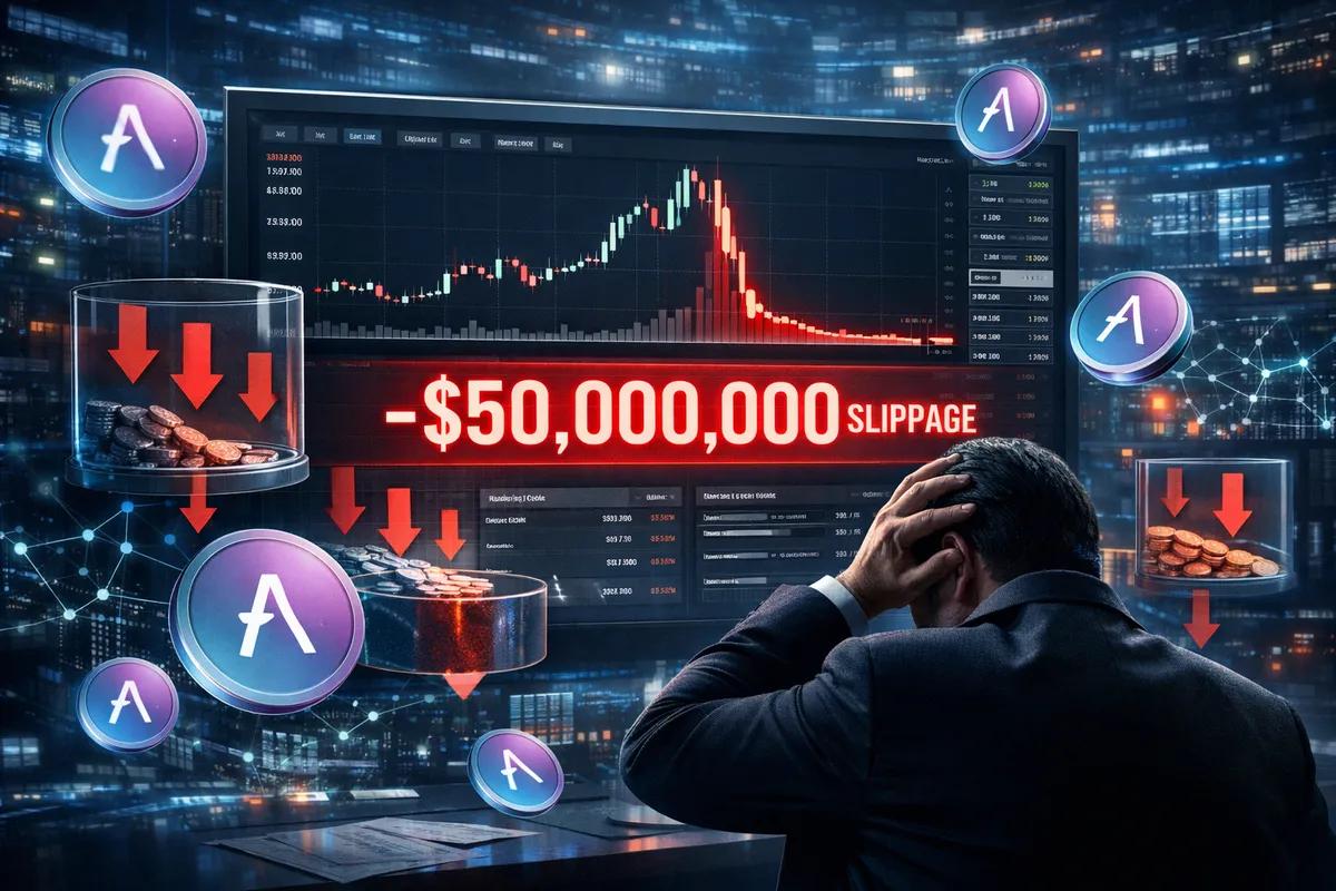 Menos 50 millones de dólares en un clic: Whale pierde una fortuna en la compra de $AAVE por un deslizamiento extremo