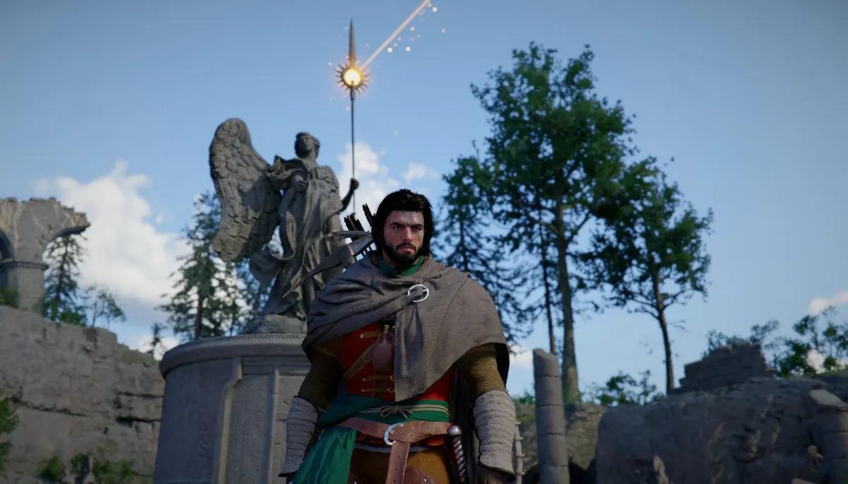 Guía paso a paso del rompecabezas Ruinas de las llanuras del amanecer en el desierto carmesí