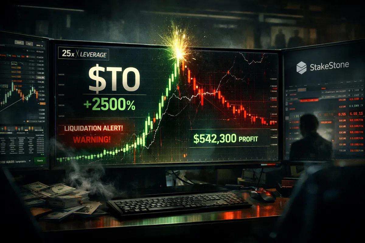Bomba de estafa a 25x: $STO de StakeStone subió un 2500%.