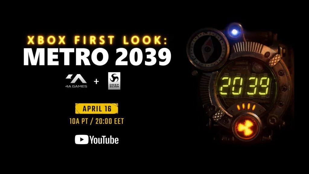 4A Games anuncia Metro 2039 y confirma su presentación oficial para el 16 de abril