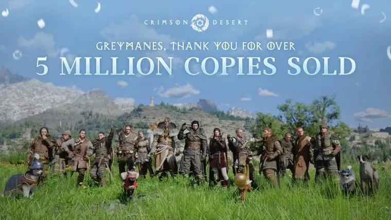 Crimson Desert supera los 5 millones de ventas, un nuevo hito comercial para el RPG de acción