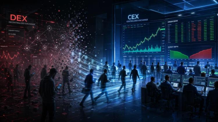 Los operadores están migrando masivamente de DEX a CEX.