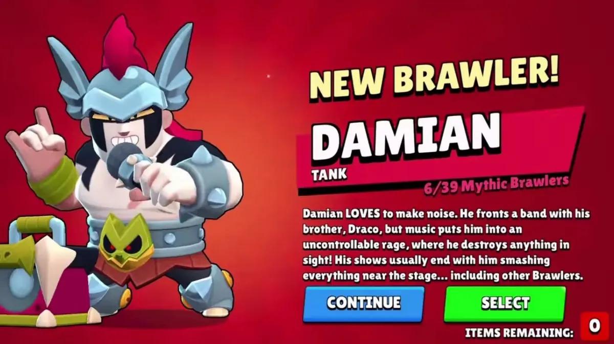Evento de Damian en Brawl Stars: probabilidades de obtención, desbloqueo gratuito y recompensas explicadas.