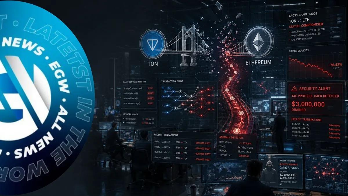Los piratas informáticos sustraen más de 3 millones de dólares del protocolo TAC, puente entre cadenas de TON y ETH