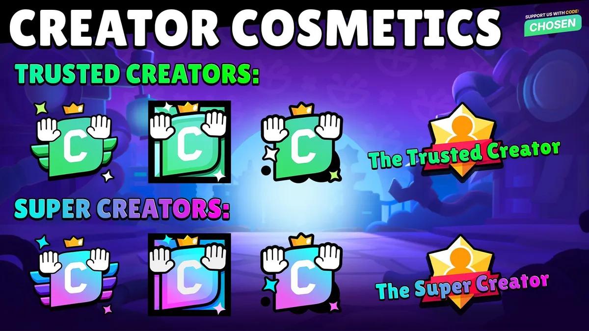 La actualización 68 de Brawl Stars añade insignias de creador y nuevos objetos cosméticos.