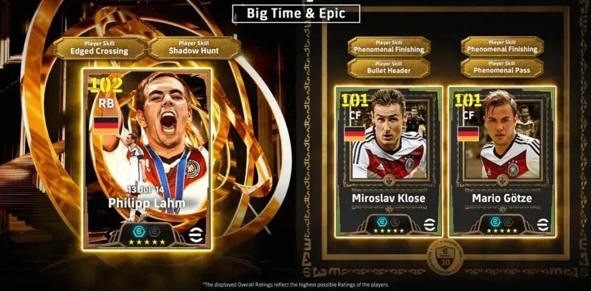 eFootball 2026 incorpora el paquete «Germany 2014 Epic» con Klose y Götze