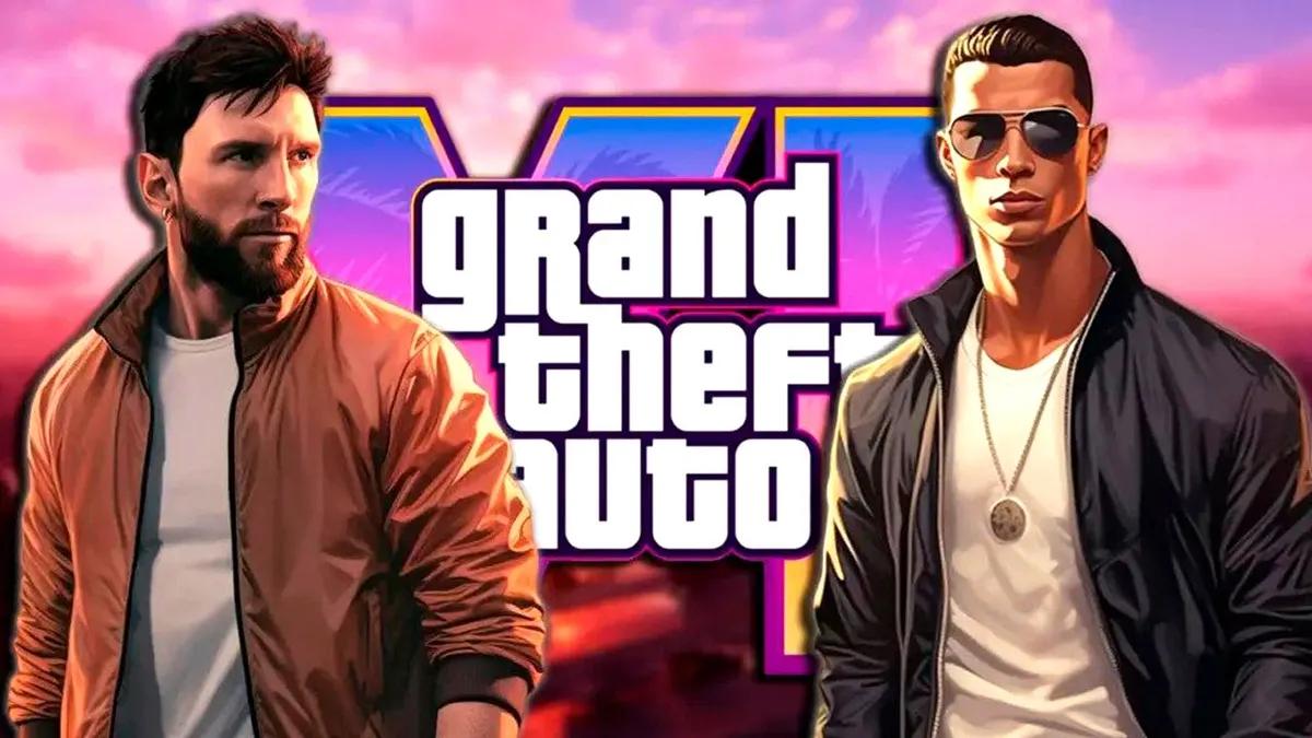 Cristiano Ronaldo, iShowSpeed, Lionel Messi y otras estrellas de la Copa Mundial de la FIFA 2026 aparecen en un fan art de GTA 6