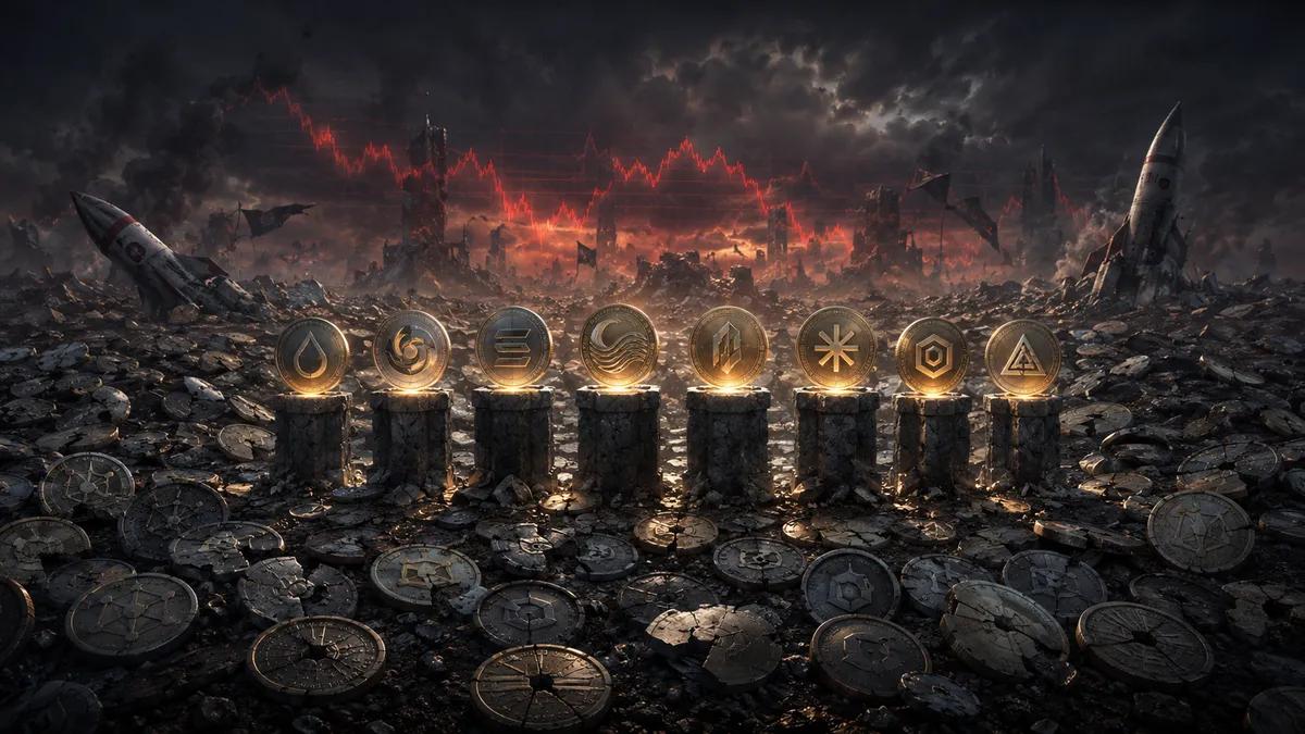 Solo 8 de las 113 principales altcoins lanzadas desde 2024 siguen cotizando por encima de su precio de lanzamiento