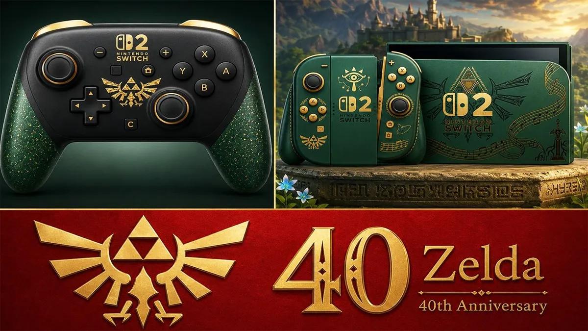Nintendo planea lanzar versiones especiales de Switch 2 y Pro Controller por el 40 aniversario de The Legend of Zelda