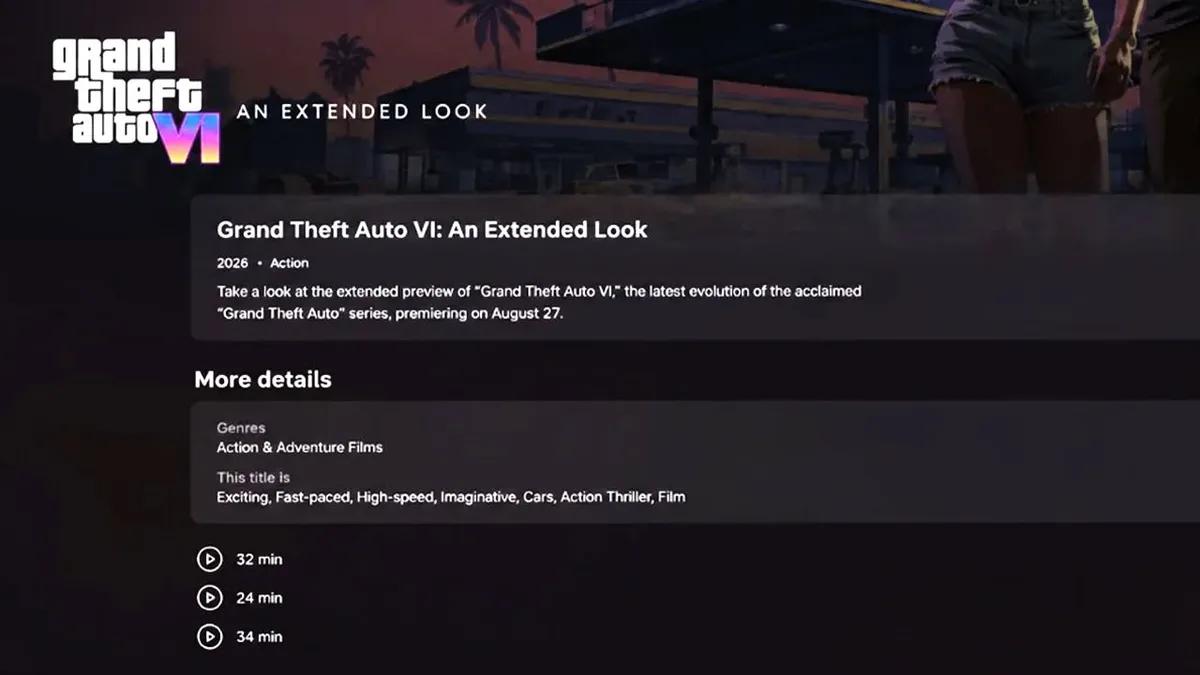 Según rumores, Grand Theft Auto VI: An Extended Look tendrá tres episodios separados en Netflix