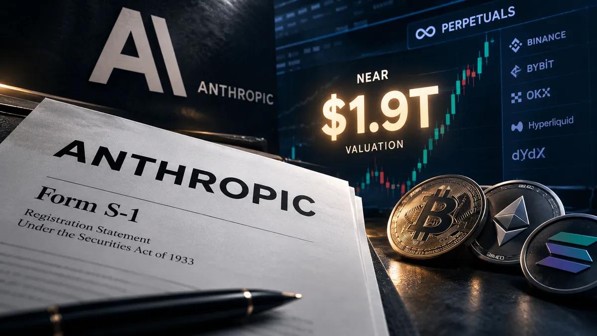 Anthropics presenta su formulario S-1 y los delincuentes del sector cripto ya lo habían valorado en cerca de 1,9 billones de dólares.