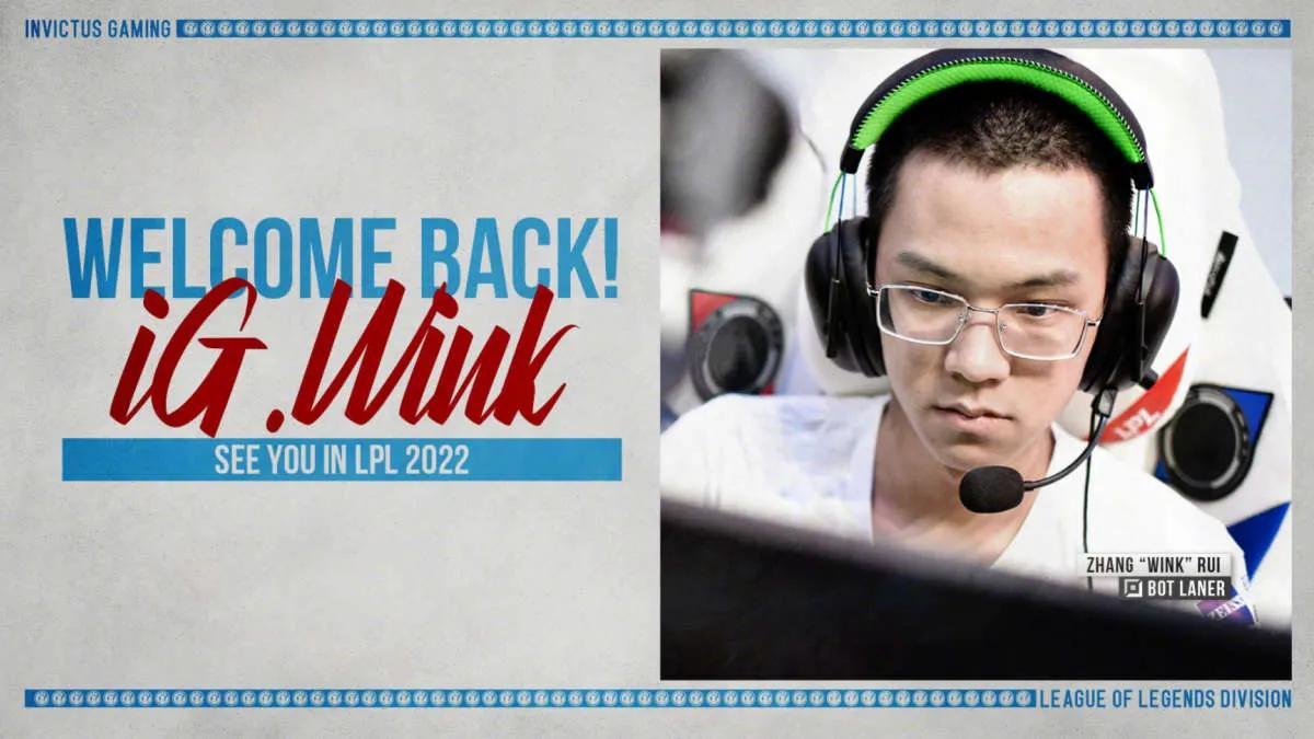 Invictus Gaming firmó un nuevo contrato con Wink